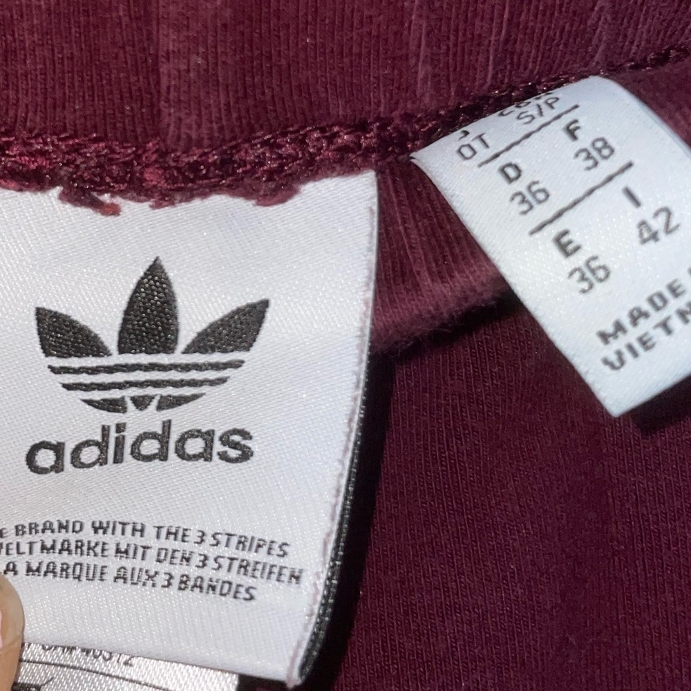 Adidas Burgundy Gym Pants - Picture 4 of 11